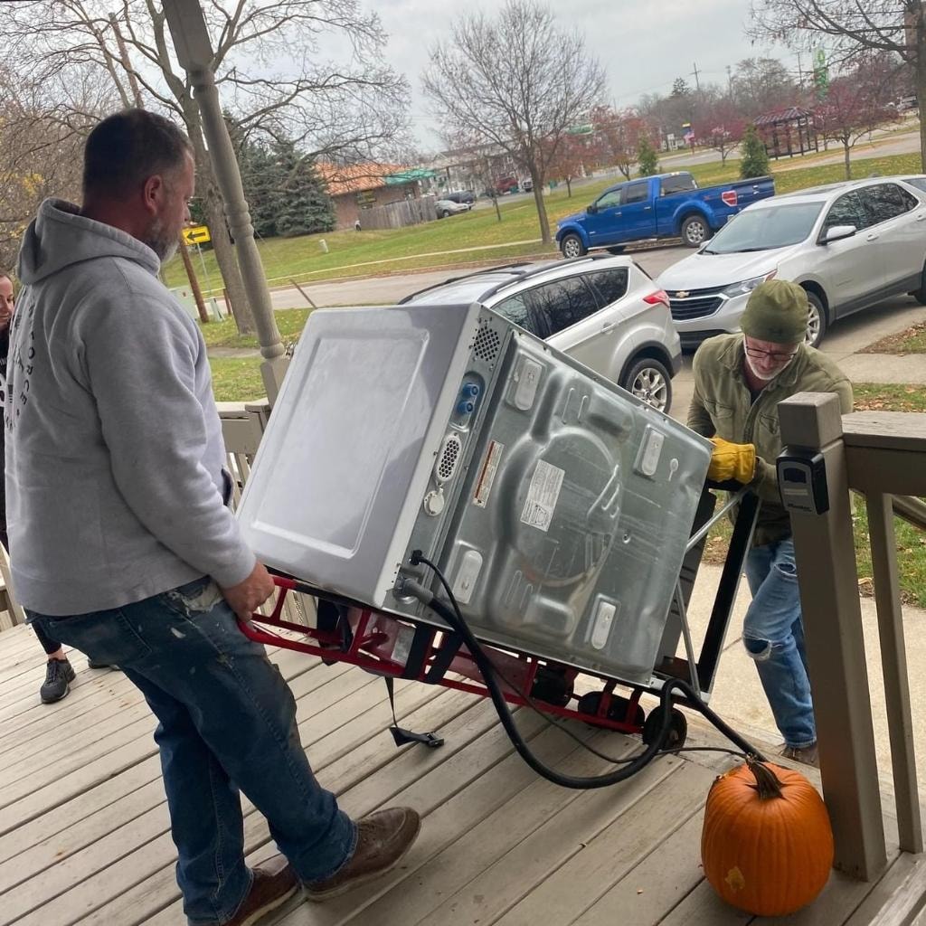 Volunteer appliance delivery for community members